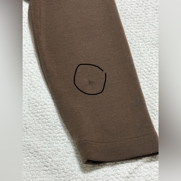 Lafayette 148 Cut&Sew Women 8 Brown New Wool Lined Midi Dress 3/4 Sleeve V-Neck - Picture 11 of 16